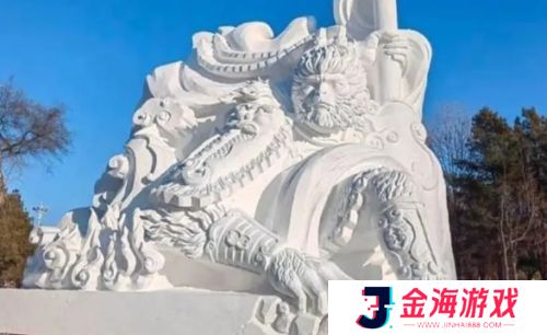 哈尔滨冰雕刻出《黑神话悟空》,还原度令人惊叹,北方也有自己的天命人
